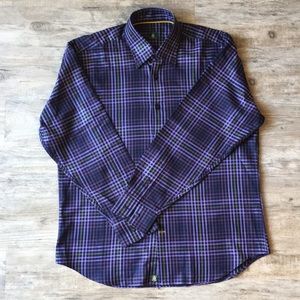 NWOT Robert Talbott Men’s Large Plaid Long Sleeve